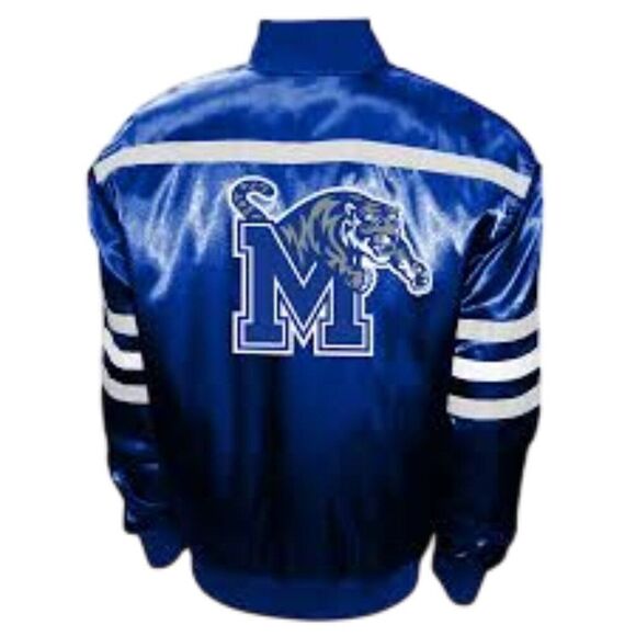 Franchise Club Men's Memphis Tigers 2nd Era Full-Snap Satin Jacket Royal SZ 2XL - Picture 2 of 6